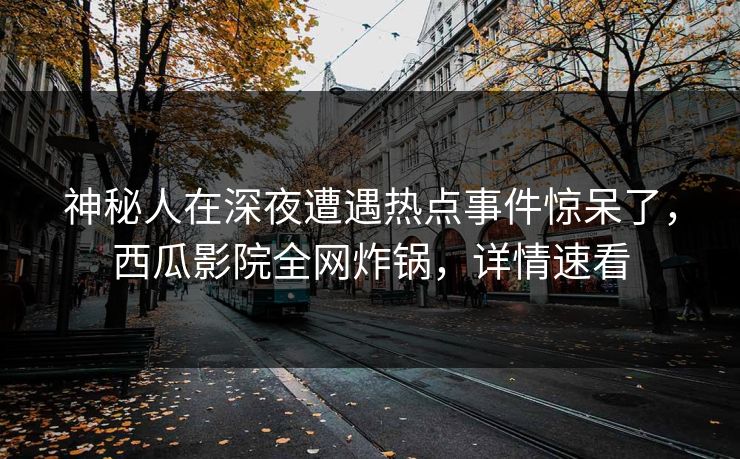 神秘人在深夜遭遇热点事件惊呆了，西瓜影院全网炸锅，详情速看